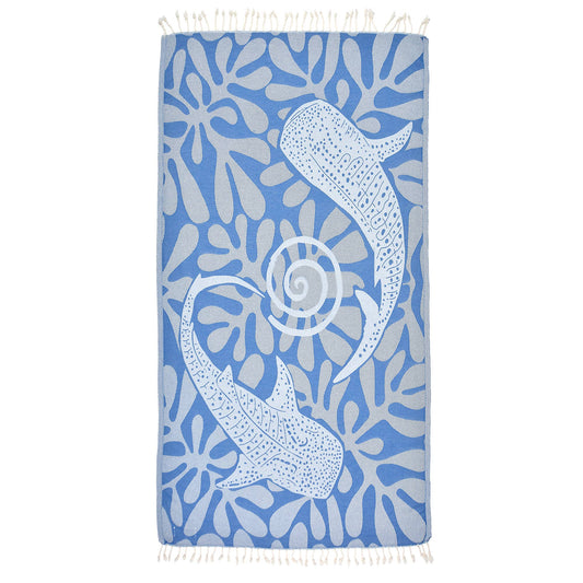 Deep Blue Sand-Free  100% Cotton Turkish Towel