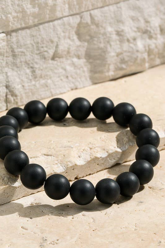 10MM Natural Stone Beaded Bracelet