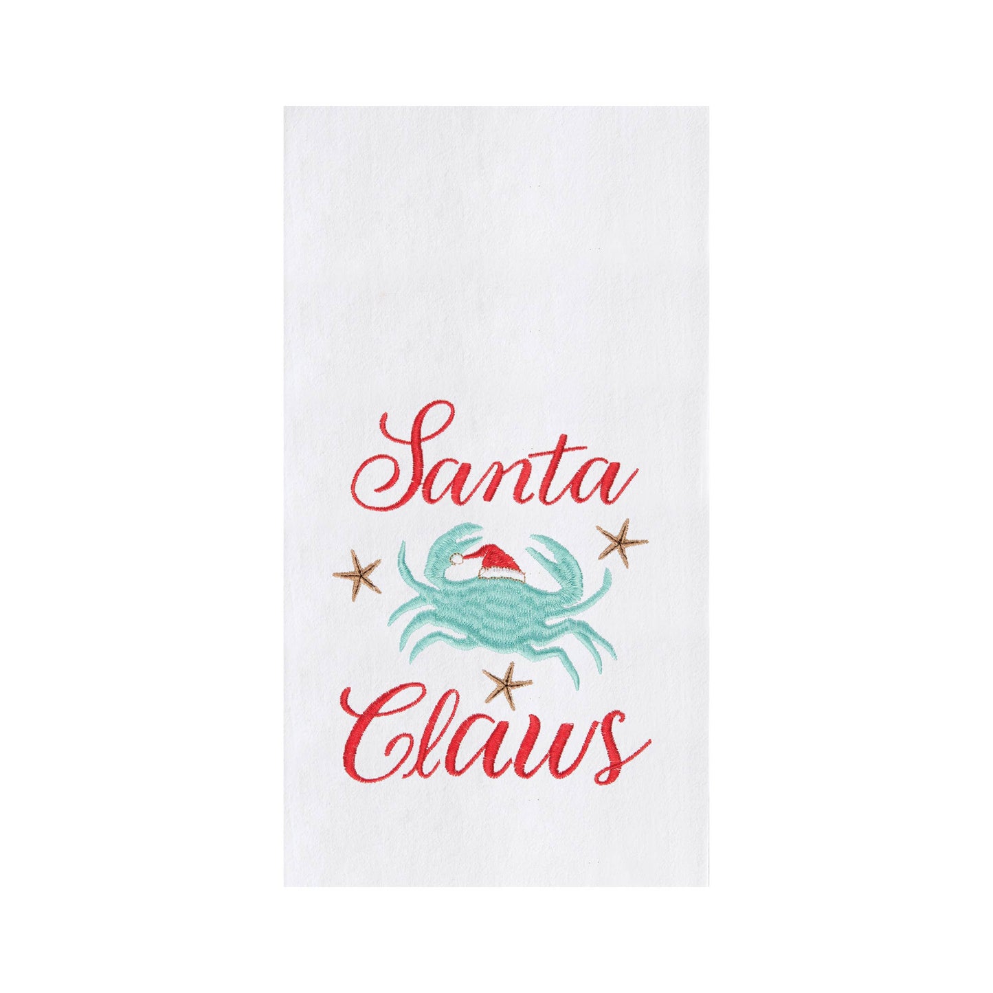 Christmas Santa Claws Coastal Kitchen Towel