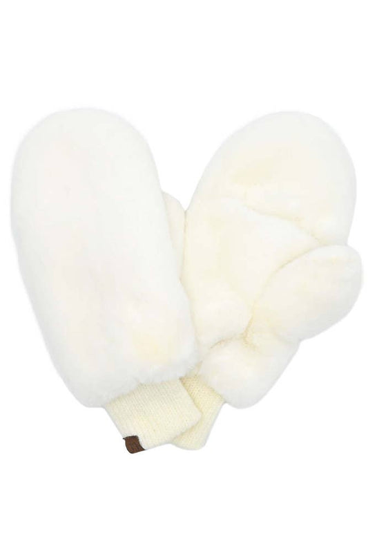 C.C Faux Fur Mittens with Shepherd Lining