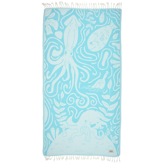 Ocean Blue Sand-Free  100% Cotton Turkish Towel