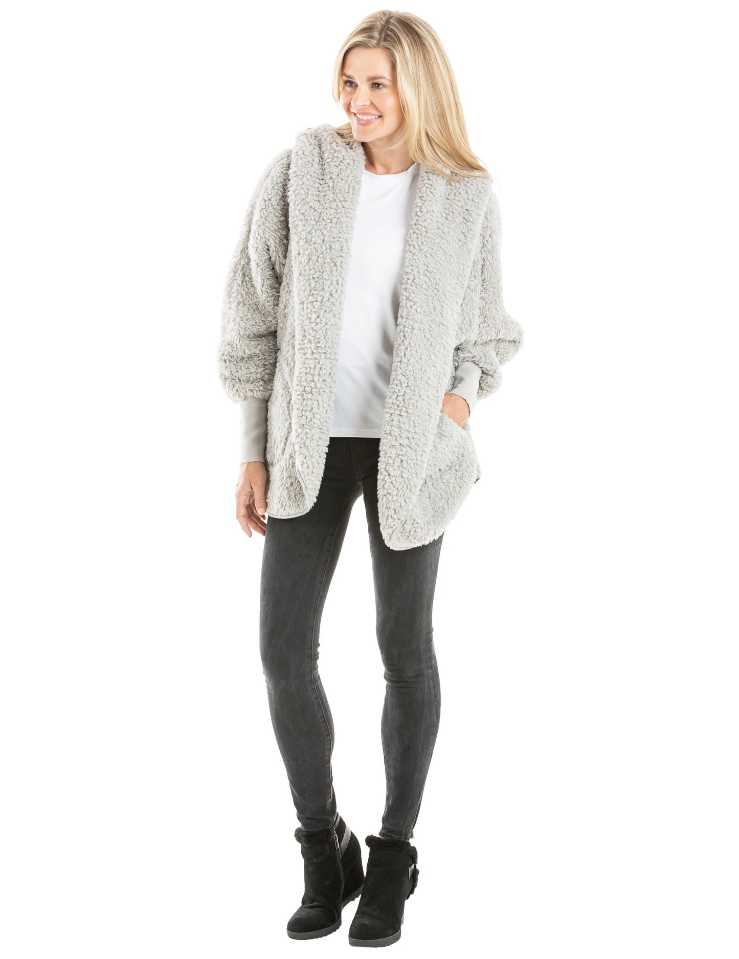 Sherpa Body Wrap/Cardigan for Women Hoodie