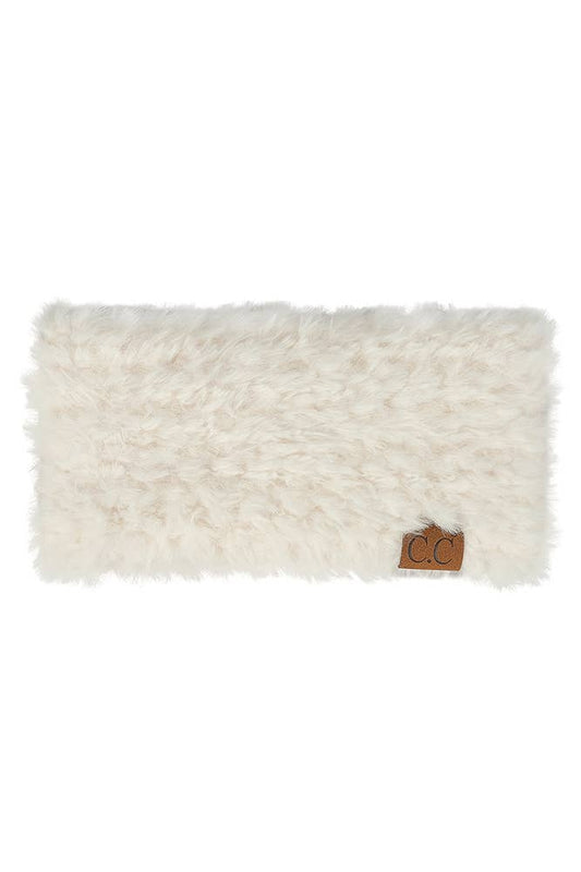 C.C Solid Color Faux Fur Headwrap