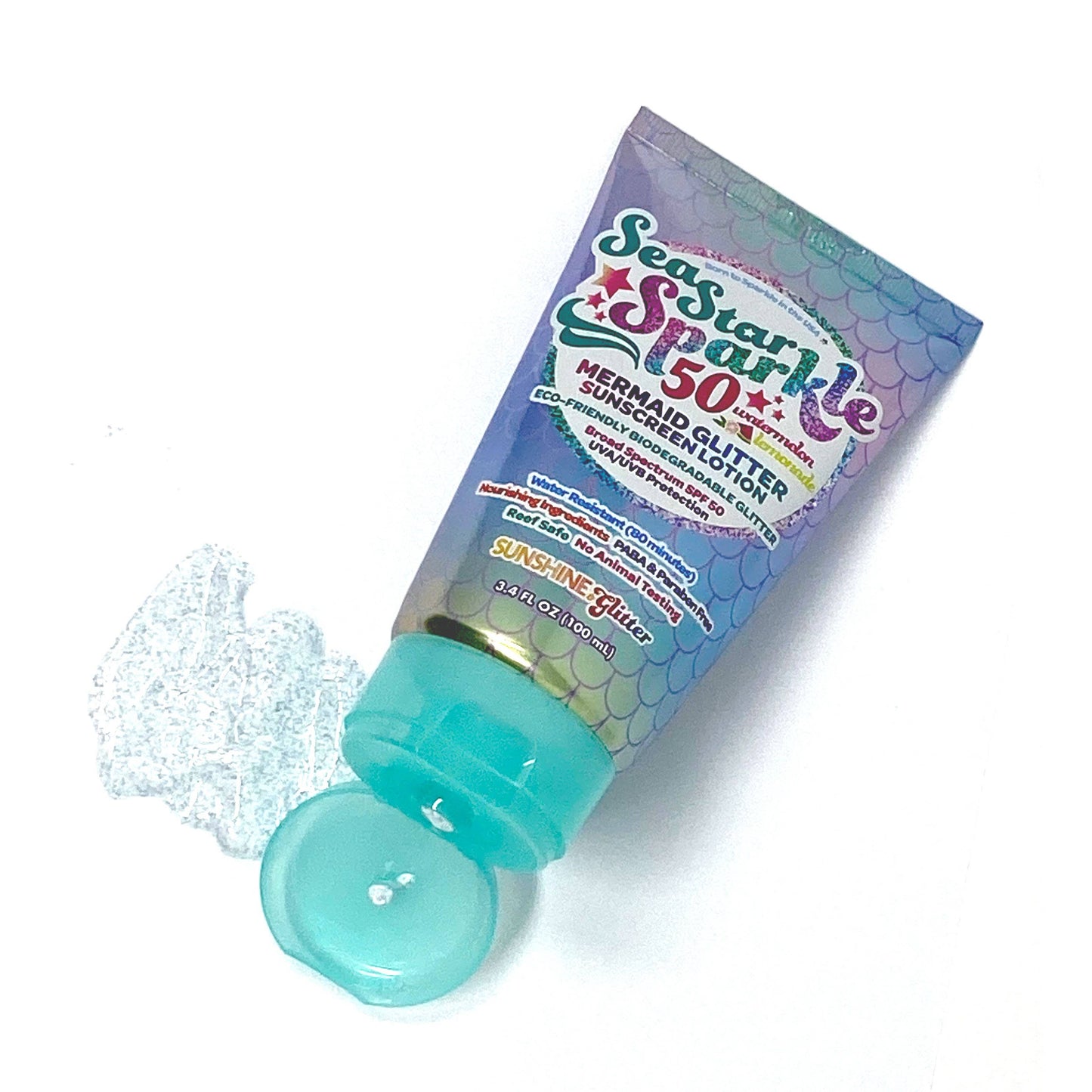 Sea Star Sparkle Mermaid Bio SPF 50 Glitter Sunscreen - 40% OFF IN CART