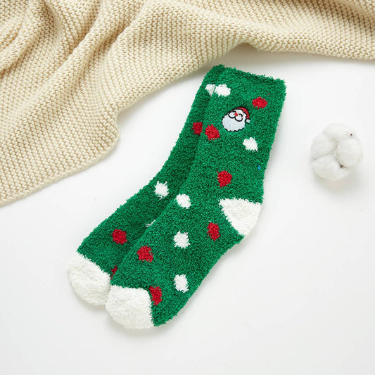 Holiday Christmas Patterned Plush Socks inside a reusable ornament