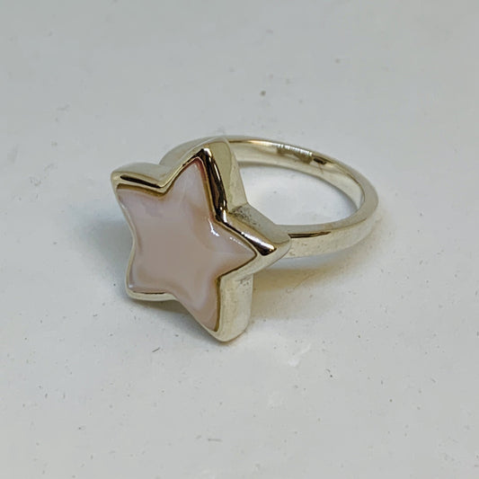 Silver Mother Of Pearl Ring (Star)