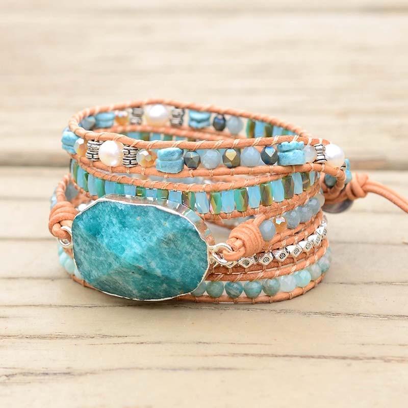 Amazonite Heaven on Earth Wrap Bracelet